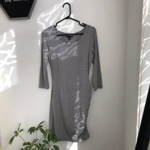 Banana Republic Striped + Ruched Dress